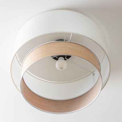 Brilagi - Lustre LED de superfície CERIA 1xE27/40W/230V Ø 50 cm branco/bege