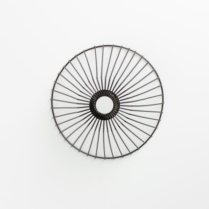 Brilagi - Lustre LED de superfície CERIA WIRE 1xE27/40W/230V diâmetro 30 cm preto/carvalho