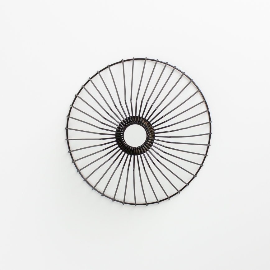 Brilagi - Lustre LED de superfície CERIA WIRE 1xE27/40W/230V diâmetro 30 cm preto/carvalho