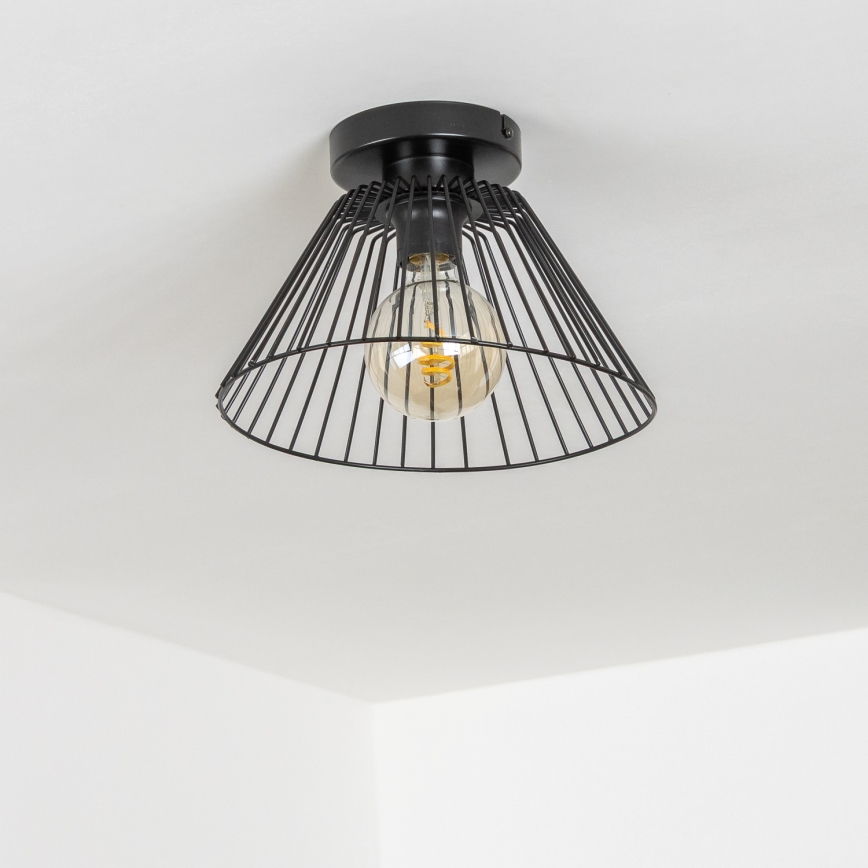 Brilagi - Lustre LED de superfície CERIA WIRE 1xE27/40W/230V Ø 21 cm preto