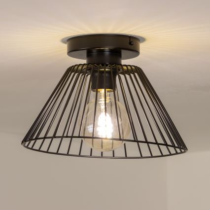 Brilagi - Lustre LED de superfície CERIA WIRE 1xE27/40W/230V Ø 21 cm preto