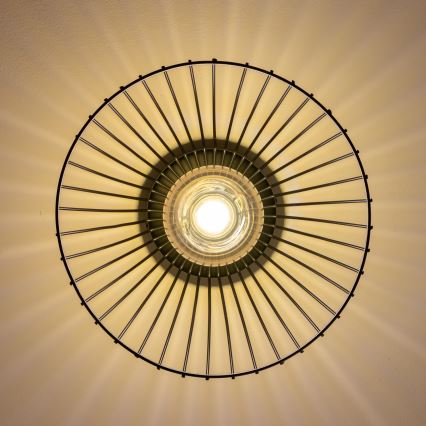 Brilagi - Lustre LED de superfície CERIA WIRE 1xE27/40W/230V Ø 21 cm preto