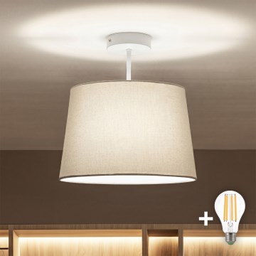 Brilagi - Lustre LED de Tecto CERIA 1xE27/60W/230V Ø 30 cm branco/cinzento