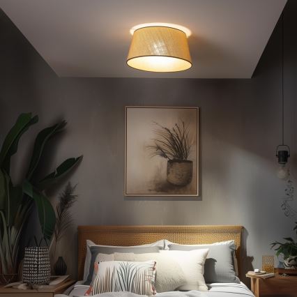 Brilagi - Lustre LED de tecto de montagem à superfície CERIA 1xE27/40W/230V Ø 50 cm bege