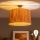 Brilagi - Lustre LED de tecto de montagem superficial CERIA BOHO 1xE27/60W/230V Ø 50 cm preto/rafia