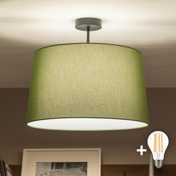 Brilagi - Lustre LED de tecto sobreposto CERIA 1xE27/60W/230V Ø 45 cm preto/verde