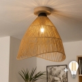 BRILAGI - Lustre LED de tecto sobreposto CERIA BOHO 1xE27/40W/230V Ø 50 cm castanho/carvalho