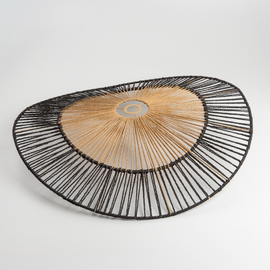 Brilagi - Lustre LED de tecto sobreposto CERIA BOHO 1xE27/60W/230V Ø 100 cm preto/castanho