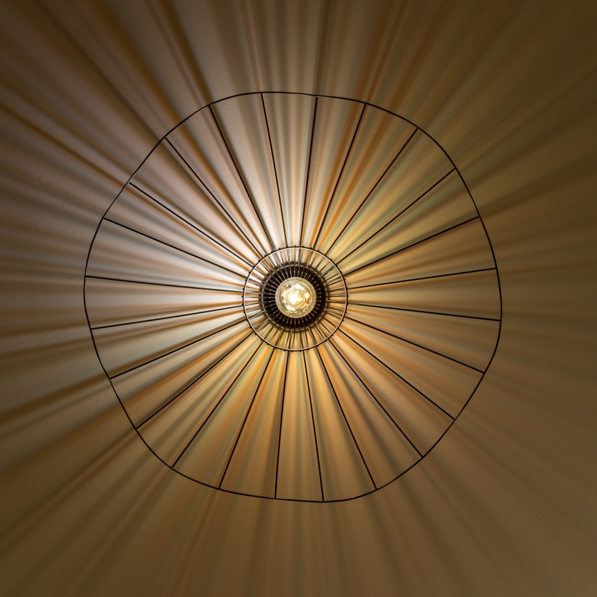 Brilagi - Lustre LED de tecto sobreposto CERIA WIRE 1xE27/40W/230V diâmetro 80 cm preto