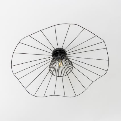 Brilagi - Lustre LED de tecto sobreposto CERIA WIRE 1xE27/40W/230V diâmetro 80 cm preto