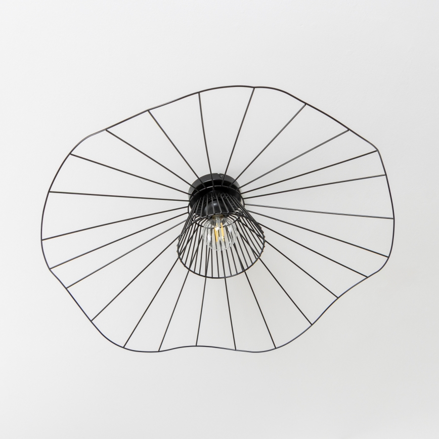 Brilagi - Lustre LED de tecto sobreposto CERIA WIRE 1xE27/40W/230V diâmetro 80 cm preto