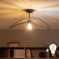 Brilagi - Lustre LED de tecto sobreposto CERIA WIRE 1xE27/60W/230V 40x56 cm preto/bronze