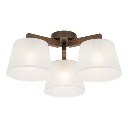 BRILAGI - Lustre LED de tecto sobreposto LATTE 3xE27/15W/230V pinho/branco