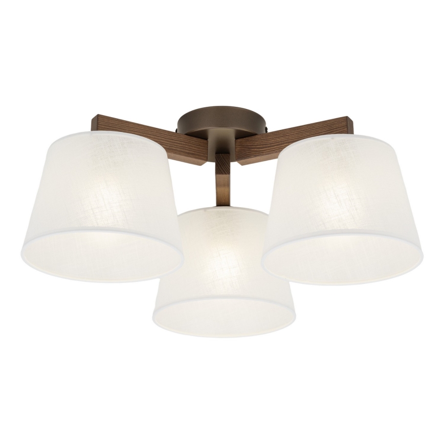 BRILAGI - Lustre LED de tecto sobreposto LATTE 3xE27/15W/230V pinho/branco