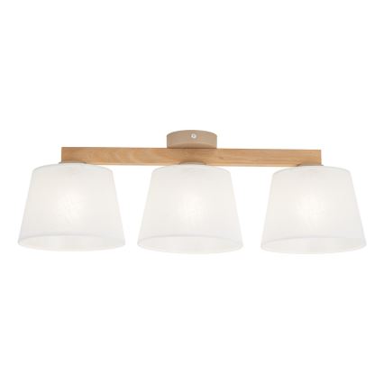 BRILAGI - Lustre LED de tecto sobreposto LATTE SABIA 3xE27/15W/230V pinho/branco
