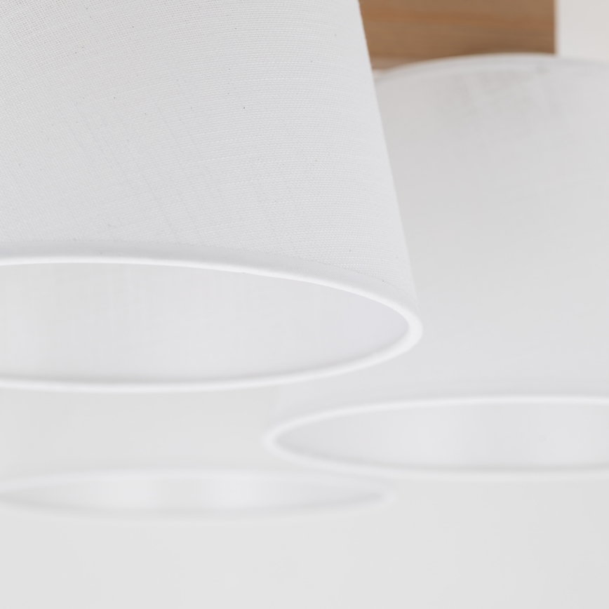 BRILAGI - Lustre LED de teto aplicado LATTE SABIA 5xE27/15W/230V pinho/branco