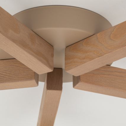 BRILAGI - Lustre LED de teto aplicado LATTE SABIA 5xE27/15W/230V pinho/branco