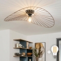 Brilagi - Lustre LED de teto sobreposto CERIA WIRE 1xE27/40W/230V 60x80 cm bronze