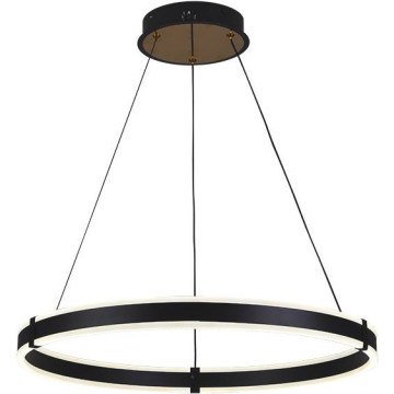 Brilagi - Lustre LED dimável suspenso por cabo CIRCLE LED/85W/230V 3000-6500K diâmetro 60 cm preto/dourado + controlo remoto