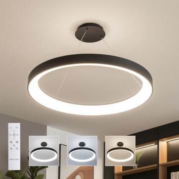 Brilagi - Lustre LED dimável suspenso por cabo FALCON II LED/108W/230V 3000-6500K diâmetro 80 cm preto + comando remoto