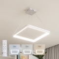 Brilagi - Lustre LED dimável suspenso por cabo FALCON SLIM LED/50W/230V 3000-6500K 50x50 cm branco + controlo remoto