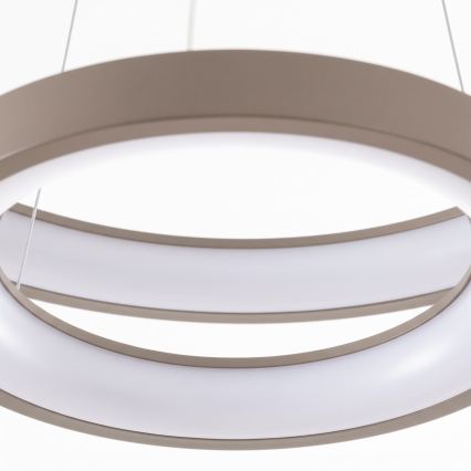 BRILAGI - Lustre LED dimerizável suspenso por cabo FALCON SLIM LED/68W/230V 3000-6500K Ø 50 cm bege + controlo remoto