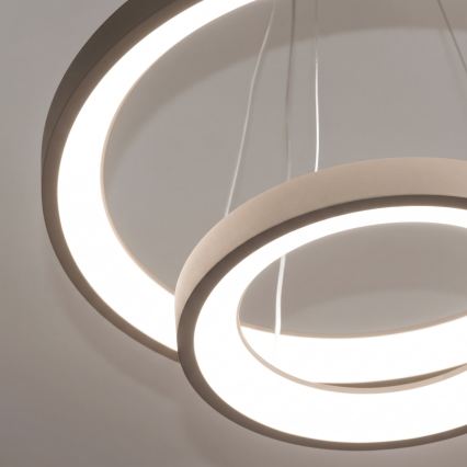 BRILAGI - Lustre LED dimerizável suspenso por cabo FALCON SLIM LED/68W/230V 3000-6500K Ø 50 cm bege + controlo remoto
