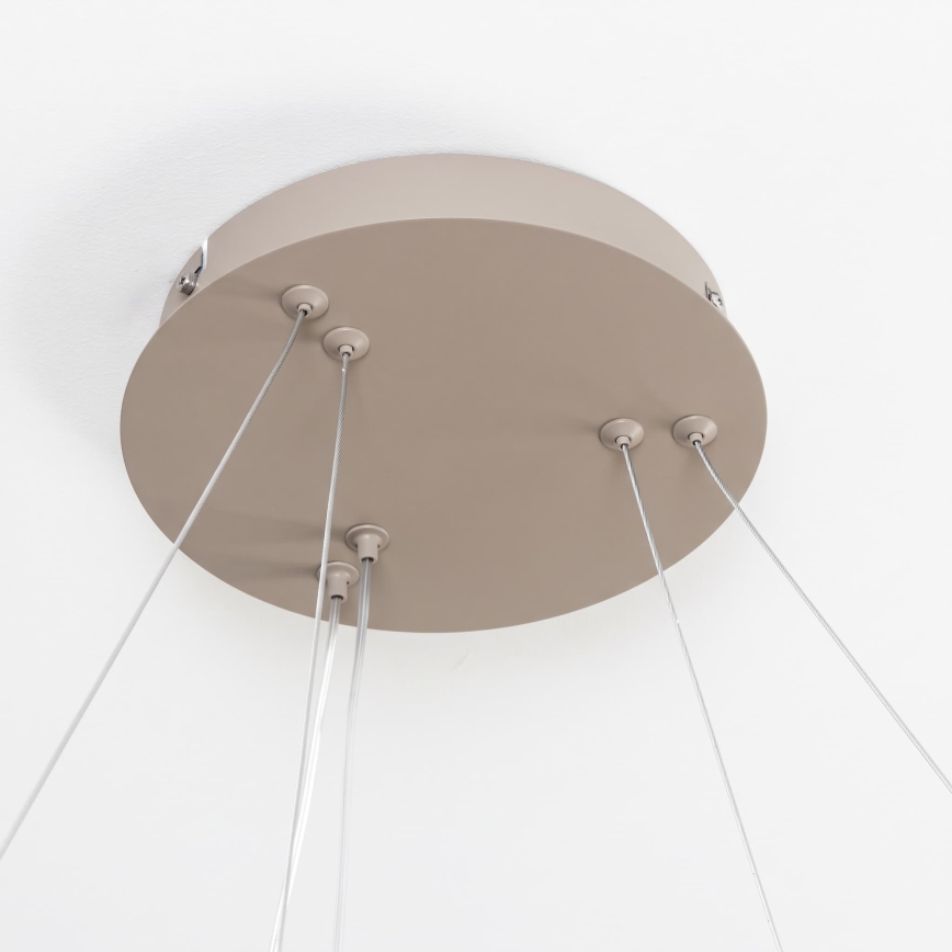 BRILAGI - Lustre LED dimerizável suspenso por cabo FALCON SLIM LED/68W/230V 3000-6500K Ø 50 cm bege + controlo remoto
