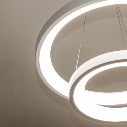 Brilagi - Pendente LED regulável em cabo FALCON SLIM LED/68W/230V 3000-6500K Ø 50 cm branco + comando remoto