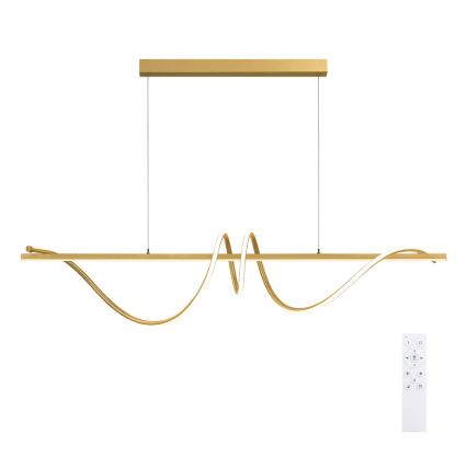 BRILAGI - lustre LED regulável suspenso por cabo SIGNATURE LED/50W/230V 3000-6000K 120 cm dourado + comando remoto