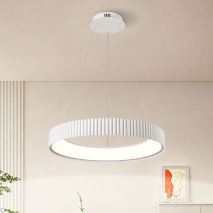 BRILAGI - Lustre LED regulável suspenso por cabo FALCON MODERN LED/54W/230V 3000-6000K Ø 60 cm branco + controlo remoto