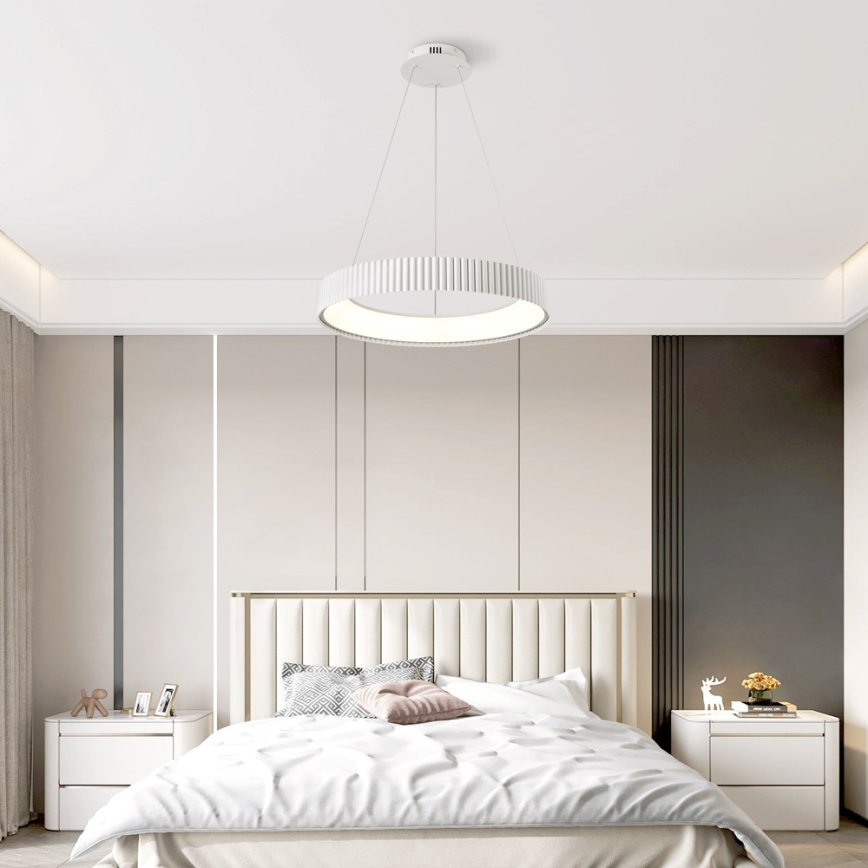 BRILAGI - Lustre LED regulável suspenso por cabo FALCON MODERN LED/54W/230V 3000-6000K Ø 60 cm branco + controlo remoto