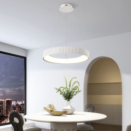 BRILAGI - Lustre LED regulável suspenso por cabo FALCON MODERN LED/54W/230V 3000-6000K Ø 60 cm branco + controlo remoto