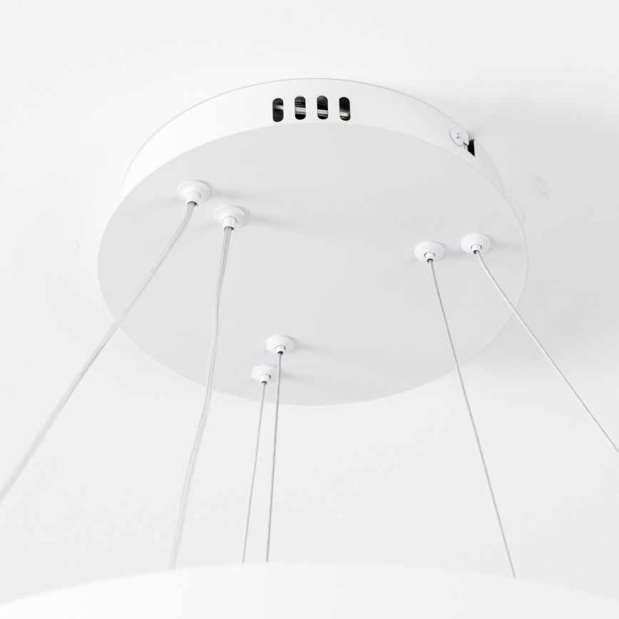 Brilagi - Lustre suspenso dimerizável em cabo FALCON SLIM LED/68W/230V 3000-6500K Ø 50 cm branco + controlo remoto