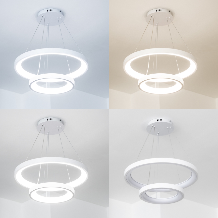 Brilagi - Lustre suspenso dimerizável em cabo FALCON SLIM LED/68W/230V 3000-6500K Ø 50 cm branco + controlo remoto