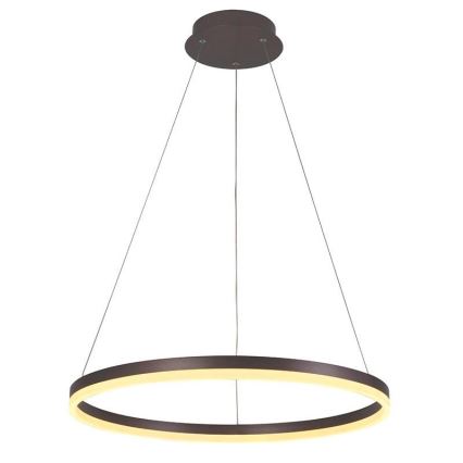 Brilagi - Lustre LED dimerizável suspenso por cabo CIRCLE LED/42W/230V 3000-6500K Ø 60 cm castanho + comando à distância