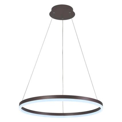 Brilagi - Lustre LED dimerizável suspenso por cabo CIRCLE LED/42W/230V 3000-6500K Ø 60 cm castanho + comando à distância