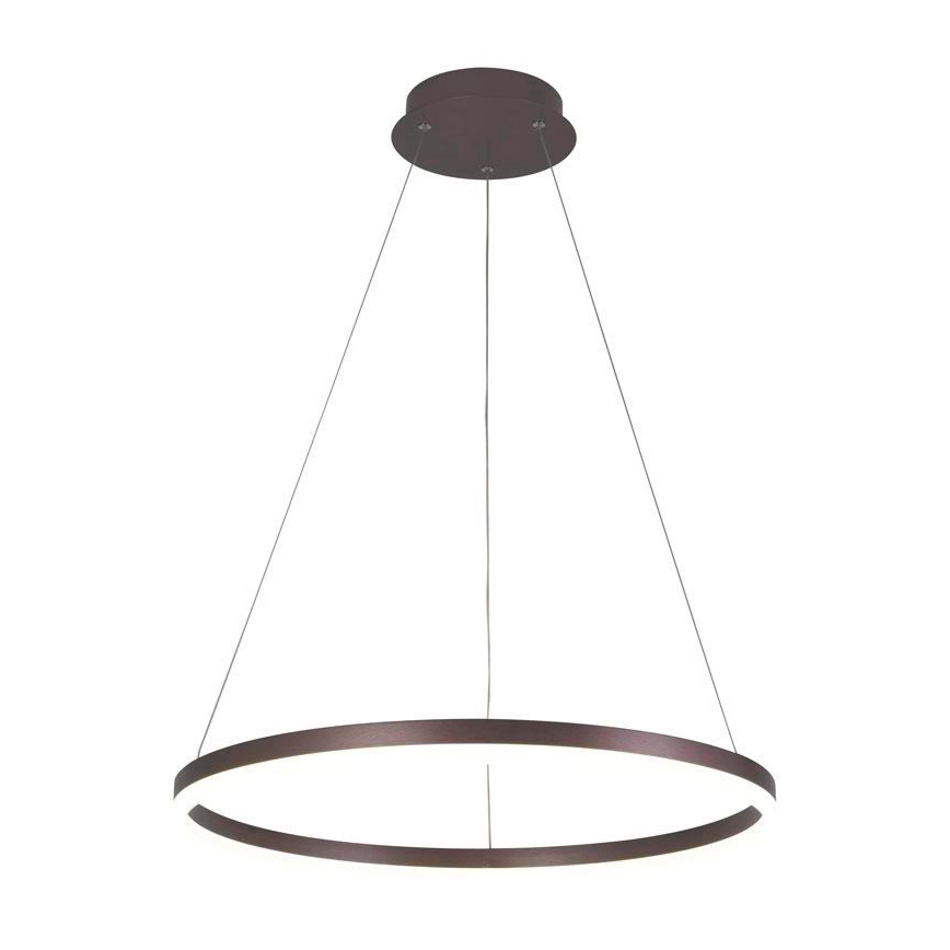 Brilagi - Lustre LED dimerizável suspenso por cabo CIRCLE LED/42W/230V 3000-6500K Ø 60 cm castanho + comando à distância