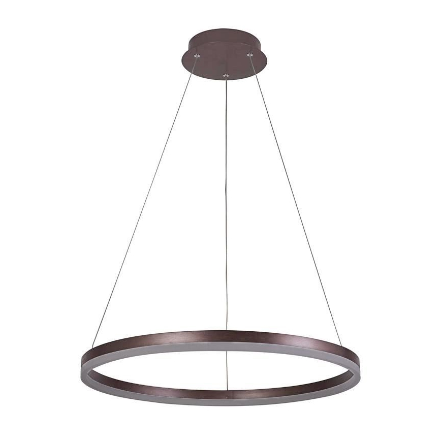 Brilagi - Lustre LED dimerizável suspenso por cabo CIRCLE LED/42W/230V 3000-6500K Ø 60 cm castanho + comando à distância