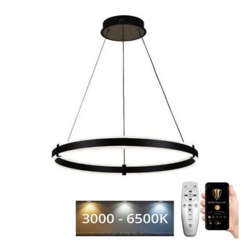 Brilagi - Lustre LED dimerizável suspenso por cabo CIRCLE LED/85W/230V 3000-6500K Ø 60 cm preto + controlo remoto