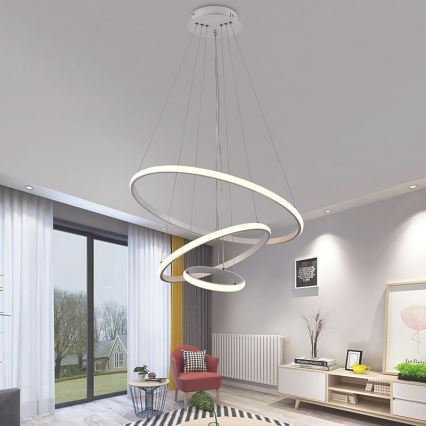 Brilagi - Lustre LED dimerizável suspenso por cabo CIRCLE LED/90W/230V 3000-6500K Ø 60 cm + controlo remoto