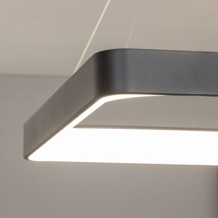 Brilagi - Lustre LED regulável suspenso por cabo FALCON II LED/125W/230V 3000-6500K 60x60 cm preto + controlo remoto