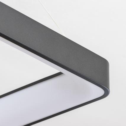 Brilagi - Lustre LED regulável suspenso por cabo FALCON II LED/125W/230V 3000-6500K 60x60 cm preto + controlo remoto