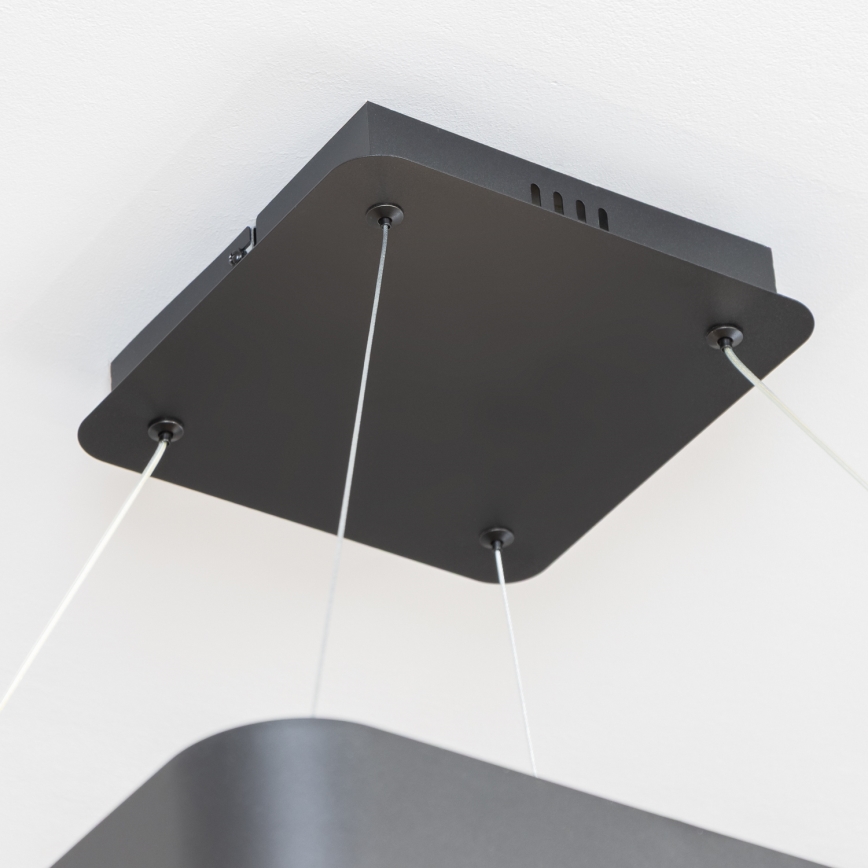 Brilagi - Lustre LED regulável suspenso por cabo FALCON II LED/125W/230V 3000-6500K 60x60 cm preto + controlo remoto