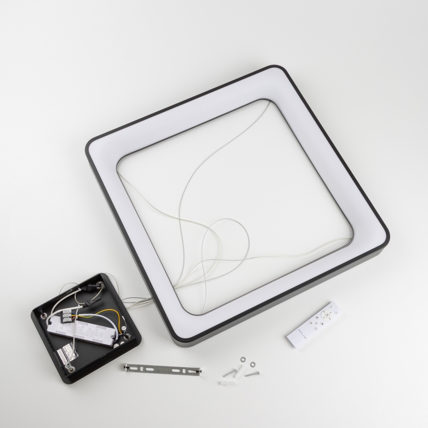 Brilagi - Lustre LED regulável suspenso por cabo FALCON II LED/125W/230V 3000-6500K 60x60 cm preto + controlo remoto