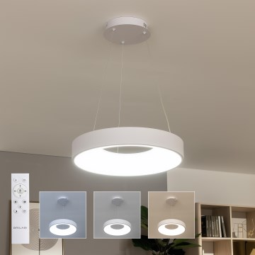 Brilagi - Lustre LED dimerizável suspenso por cabo FALCON II LED/67W/230V 3000-6500K Ø 40 cm branco + controlo remoto