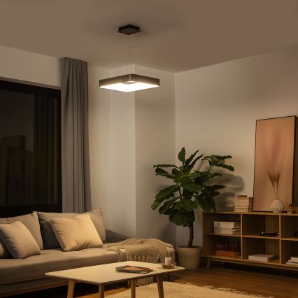 Brilagi - lustre LED regulável suspenso por cabo FALCON II LED/80W/230V 3000-6500K 40x40 cm preto + controlo remoto