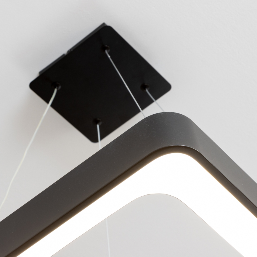 Brilagi - lustre LED regulável suspenso por cabo FALCON II LED/80W/230V 3000-6500K 40x40 cm preto + controlo remoto