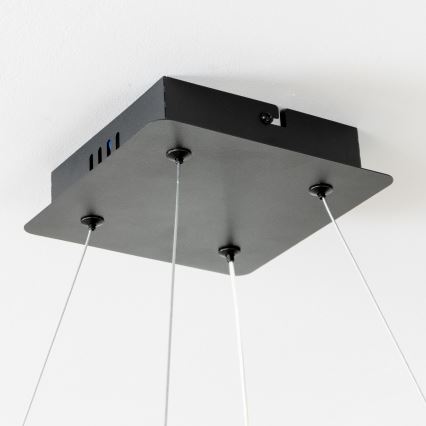 Brilagi - lustre LED regulável suspenso por cabo FALCON II LED/80W/230V 3000-6500K 40x40 cm preto + controlo remoto