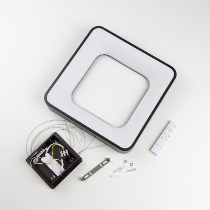 Brilagi - lustre LED regulável suspenso por cabo FALCON II LED/80W/230V 3000-6500K 40x40 cm preto + controlo remoto